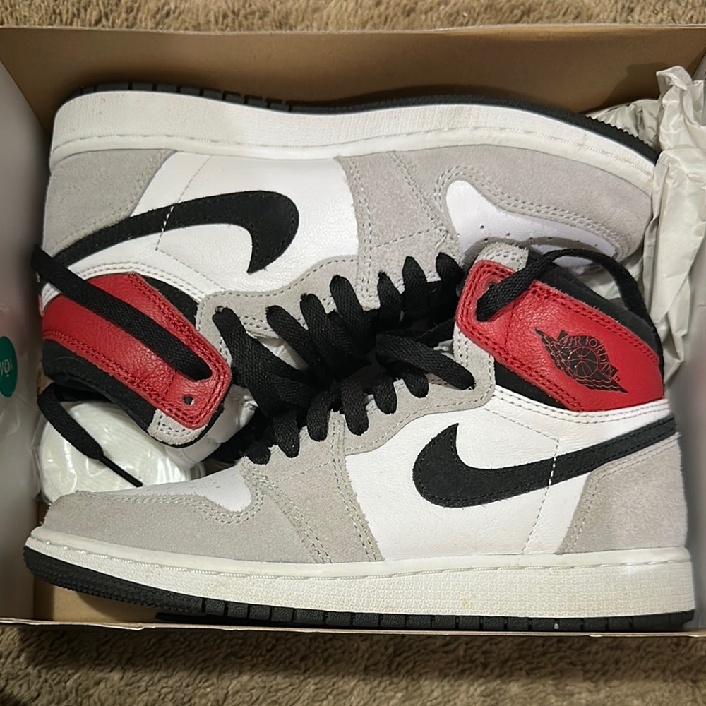 Air Jordan High-Top Sneakers - Red, Black, and Gray